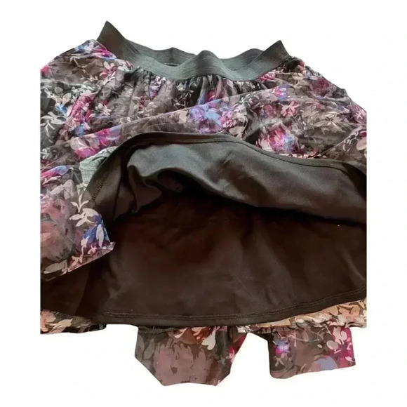 Torrid Women's Skirt Black Purple Floral Tulle Mesh Overlay Skater Full Size 0X - Picture 10 of 15